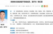 杨红雷任安徽省政府一组成部门领导